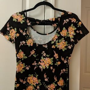 NWOT Forever 21 - Black Flower Dress